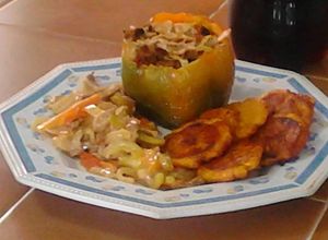 Una foto de Pimentones o morrones rellenos