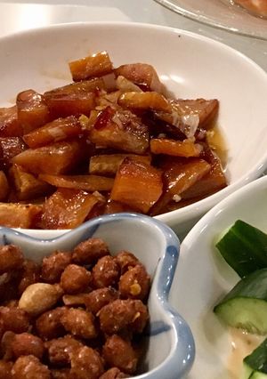 Hình của món Khô lóc mặn ngọt.