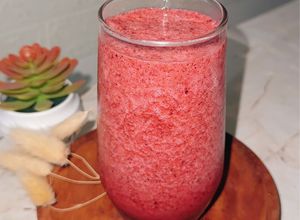 Foto resep Juice Stroberi Raspberry Mulberry Frozen