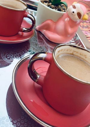 صورة لوصفة قهوه تركيه بالحليب ☕️