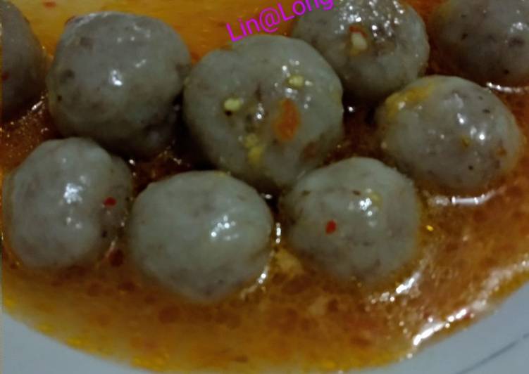 Bakso NasiMerah kuah pedas @Dietš„°
