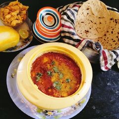 A picture of Moong dal tadka masala moong dal curry.