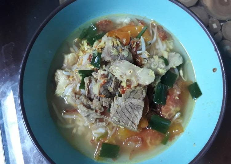 Cara Gampang Membuat Soto daging simpel, Enak Banget