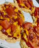 Mini pizzas con queso cheddar SIN MASA, SIN HARINAS
