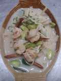 ต้มกะทิหน่อไม้สดใส่กุ้ง