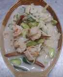 ต้มกะทิหน่อไม้สดใส่กุ้ง