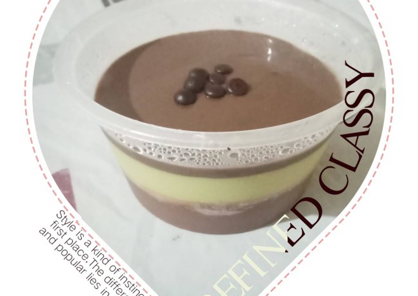 Langkah Mudah untuk Menyiapkan Puding choco greentea Anti Gagal