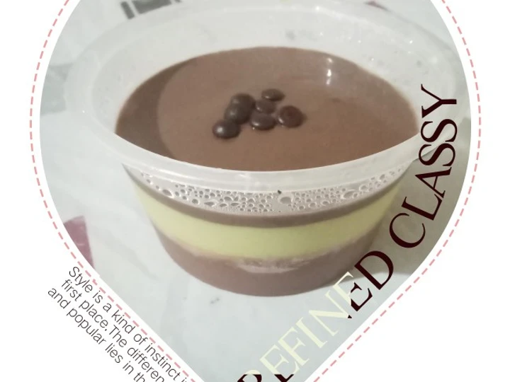 Cara Mudah Membikin Resep Puding choco greentea yang Bisa Manjain Lidah Anti Ribet, Lezat