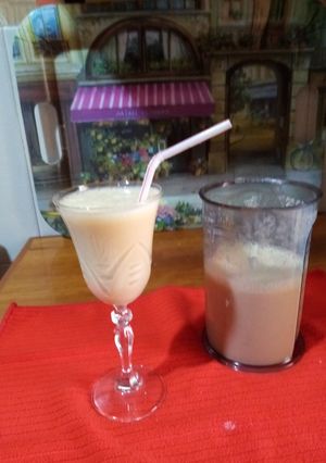Una foto de Lassi, batido energético indio