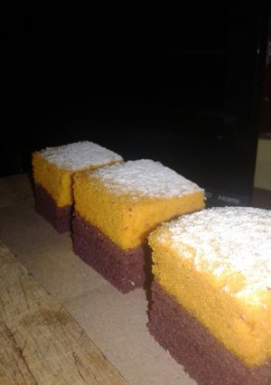 Foto resep 14. Steam cake dua lapis