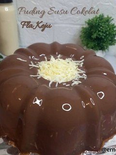 Foto resep Puding Susu Cokelat Vla Keju