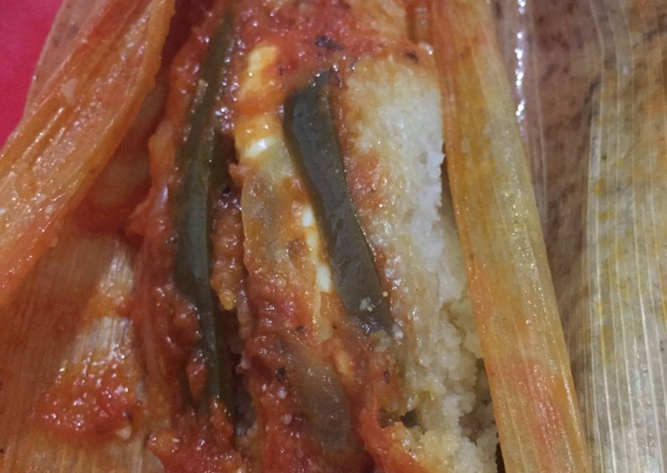 Tamales verdes y rajas