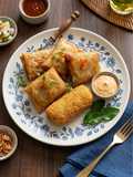 Dimsum goreng dan ayam keju