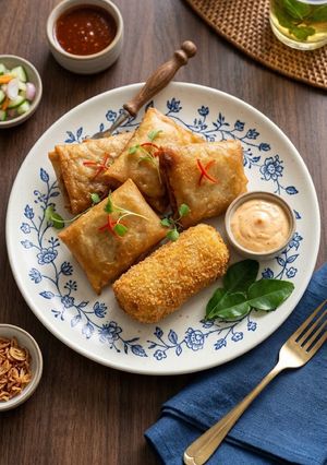 Foto resep Dimsum goreng dan ayam keju