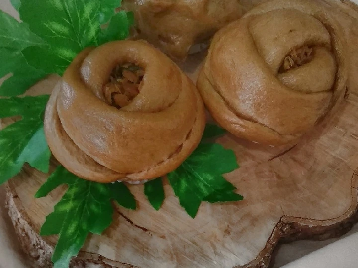 Cara Gampang Membikin Resep G4.Bakpao Mawar isi Ayam yang Sempurna Anti Ribet, Mantap Sekali