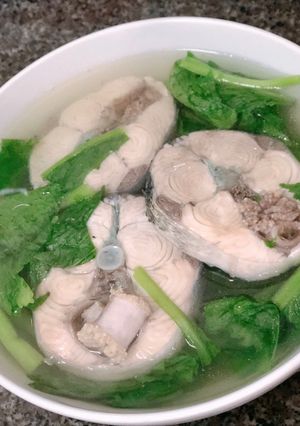 Hình của món Canh cải đắng cá nhái.