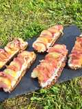 Tartines nectarine/jambon sec