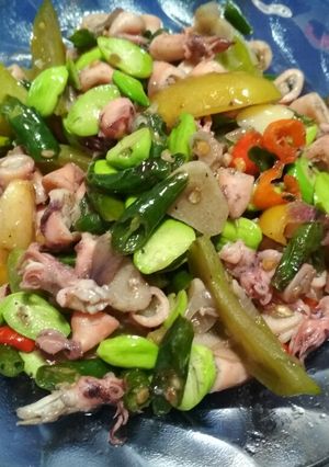 Foto resep Petei cumi asin cabai ijo tanpa msg