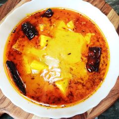 A picture of Paneer ki Kadhi.