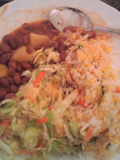A picture of Rice and beans.