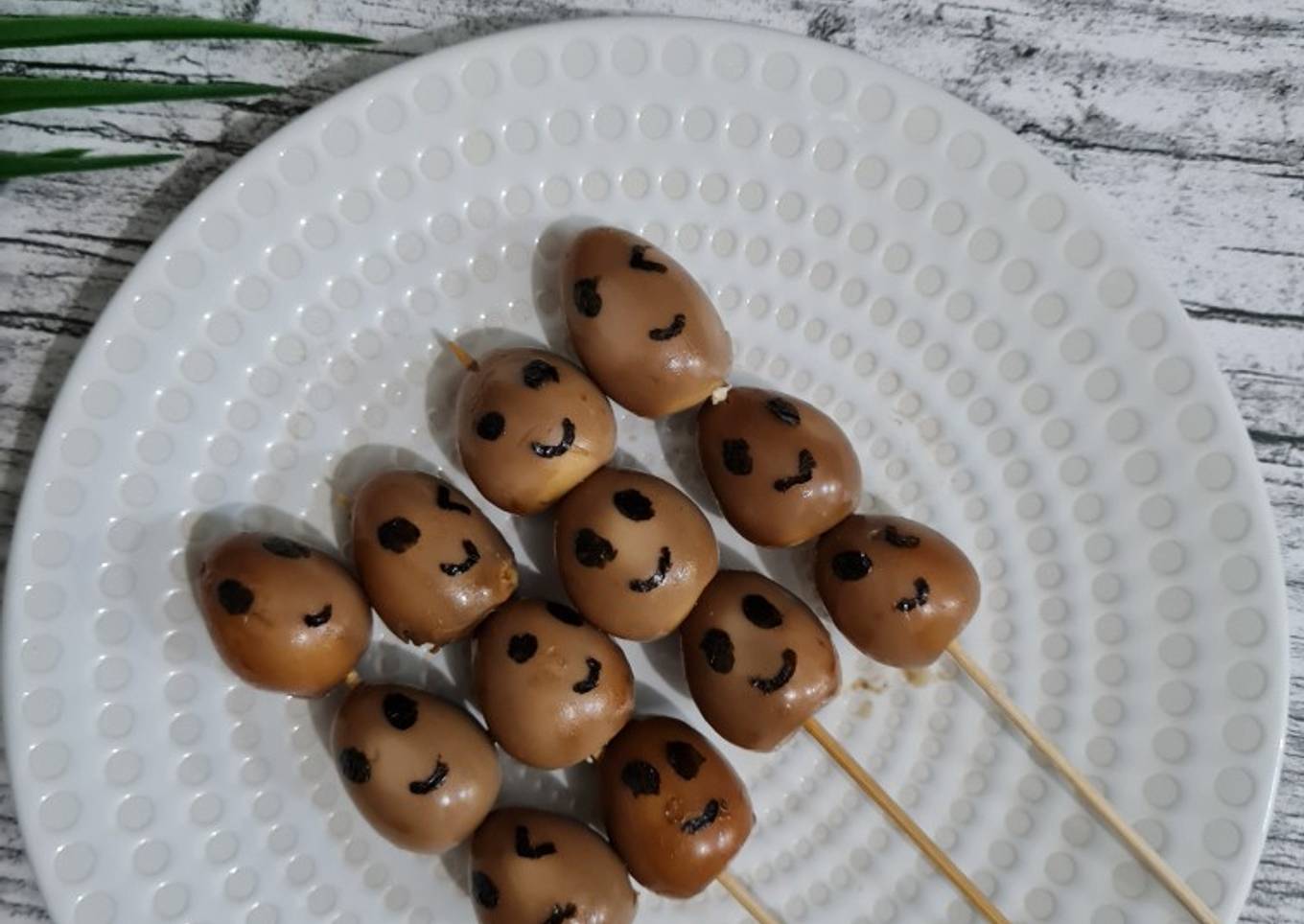 Sate Telur Puyuh Karakter ala angkringan pgot
