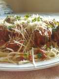 Spaguetti con albóndigas de venado