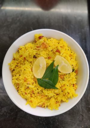 A picture of Lemon Rice (Tiffin for Kids).