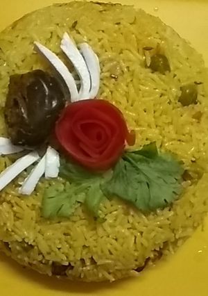 A picture of Matar pulao #naareetv.