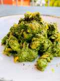 Pasta al pesto di spinaci