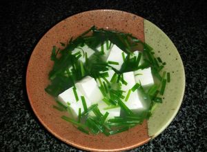 Hình của món Canh hẹ đậu hũ.