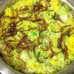A picture of Vegetable Dum Biryani.