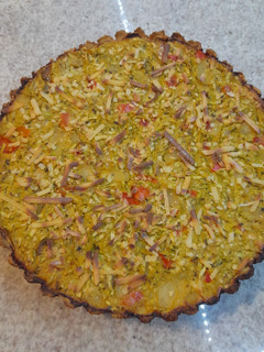 Una foto de Tarta de zucchini, masa de almendras
