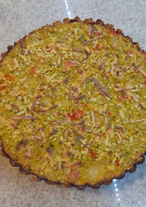 Una foto de Tarta de zucchini, masa de almendras