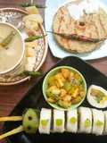 5-Root vegetable soup, Jack fruit seed Thalipeeth, Frushi with salad