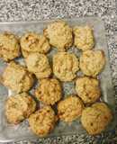Scones integrales de naranja y coco, sin azúcar