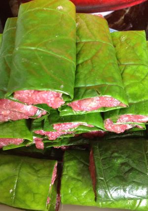 Hình của món Đổi vị với món cuốn - bò lá lốt nướng.