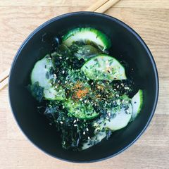 A picture of Seaweed and Cucumber Salad.