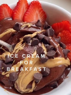 A picture of Healthy banana ice cream.