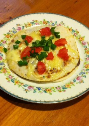 Una foto de Quesadillas de frijoles con carne
