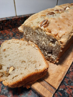 Una foto de Budín de banana y nueces