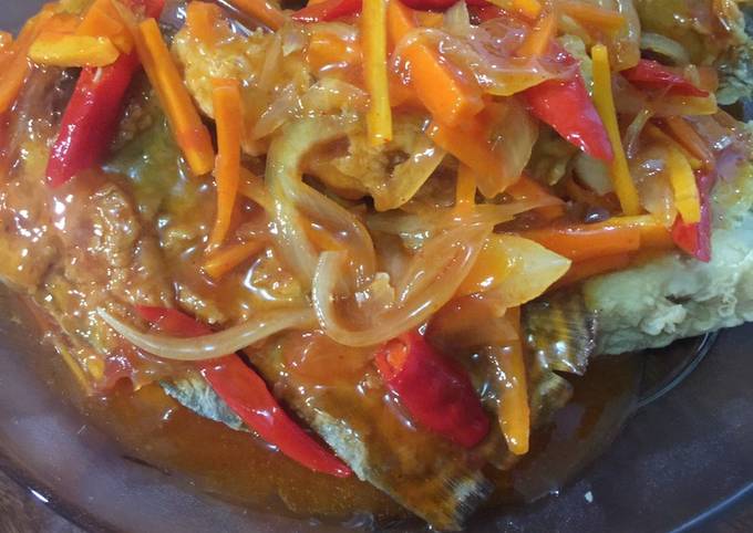 Resep Gurame Asam Manis ikan crispy, Sempurna