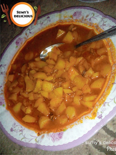 A picture of Potato soup/porredge.