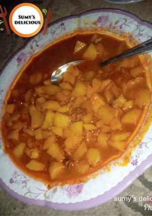 A picture of Potato soup/porredge.