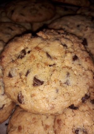 Une photo de Cookies pépites de chocolat, pralin