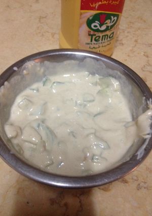 صورة لوصفة طحينه مع خيار