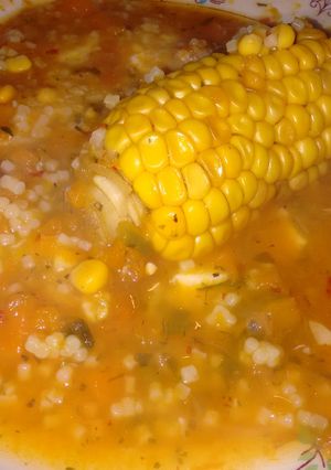 Una foto de Sopa de humita con municiones