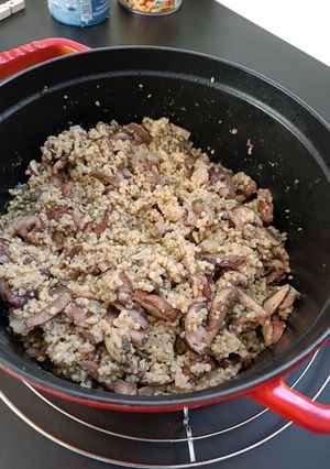 Une photo de Perles de couscous aux champignons