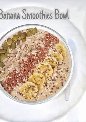 Foto resep 🌼 Banana Smoothies Bowl