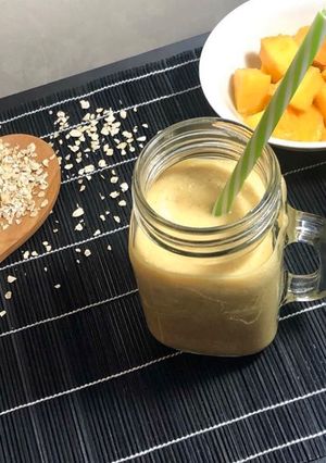 Une photo de Smoothie mangue banane avoine