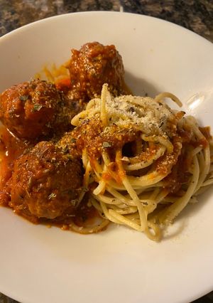 Foto resep Spagetti meatballs with vodka sauce